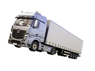 Image showing Semi-trailer truck isolated