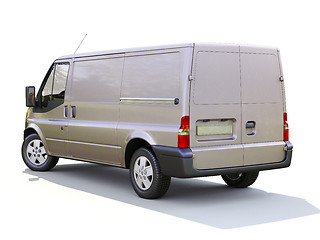 Image showing Gray commercial delivery van