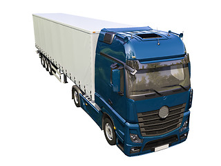 Image showing Semi-trailer truck isolated