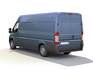 Image showing Blue commercial delivery van