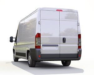 Image showing White commercial delivery van