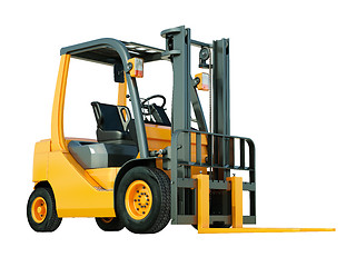 Image showing Forklift truck isolated