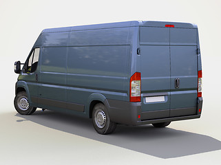 Image showing Blue commercial delivery van