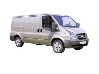 Image showing Gray commercial delivery van