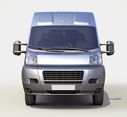 Image showing Blue commercial delivery van