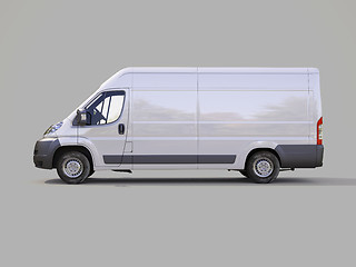 Image showing White commercial delivery van