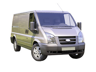 Image showing Gray commercial delivery van