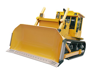 Image showing Heavy crawler bulldozer  isolated 