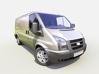 Image showing Gray commercial delivery van