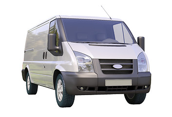 Image showing Commercial van isolated