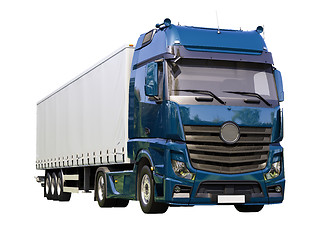 Image showing Semi-trailer truck isolated