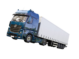 Image showing Semi-trailer truck isolated