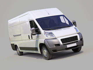 Image showing White commercial delivery van