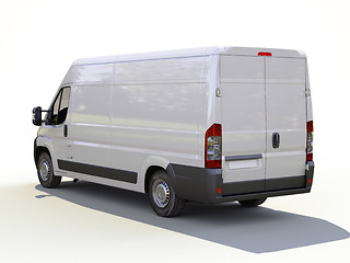 Image showing White commercial delivery van