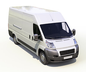 Image showing White commercial delivery van