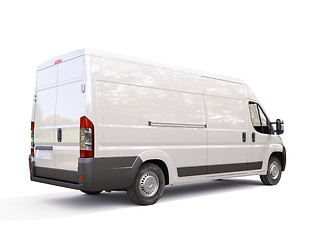 Image showing White commercial delivery van