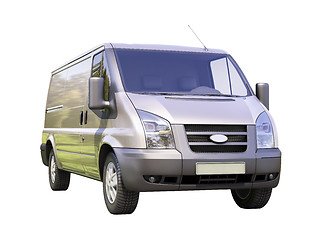 Image showing Gray commercial delivery van