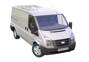 Image showing Commercial van isolated