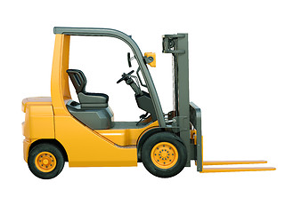 Image showing Forklift truck isolated