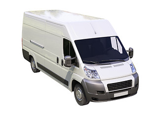 Image showing White commercial delivery van