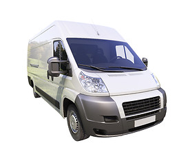 Image showing White commercial delivery van