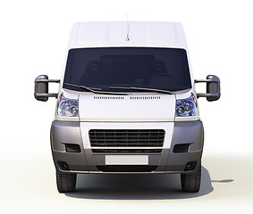 Image showing White commercial delivery van