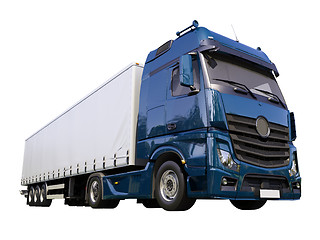 Image showing Semi-trailer truck isolated