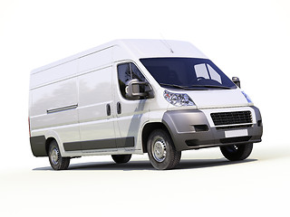 Image showing White commercial delivery van