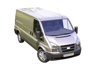 Image showing Gray commercial delivery van