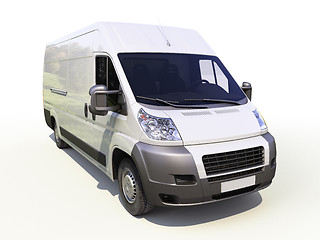 Image showing White commercial delivery van