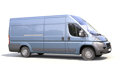 Image showing Blue commercial delivery van