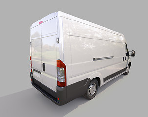 Image showing White commercial delivery van