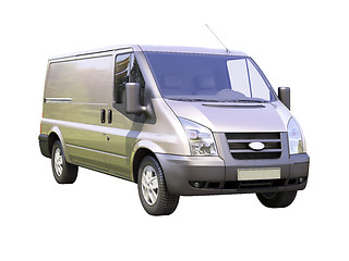 Image showing Gray commercial delivery van