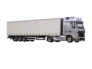 Image showing Semi-trailer truck isolated