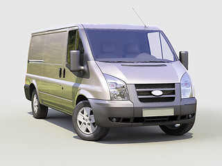 Image showing Gray commercial delivery van