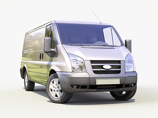 Image showing Gray commercial delivery van