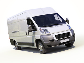 Image showing White commercial delivery van