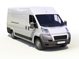 Image showing White commercial delivery van