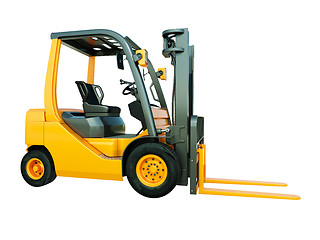 Image showing Forklift truck isolated