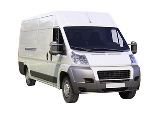 Image showing White commercial delivery van