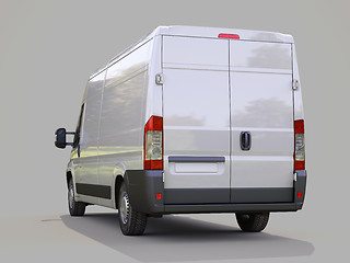 Image showing White commercial delivery van