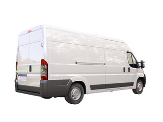 Image showing White commercial delivery van