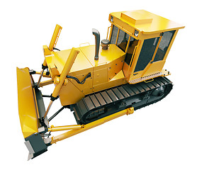 Image showing Heavy crawler bulldozer  isolated 