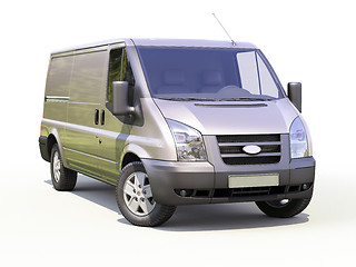 Image showing Gray commercial delivery van