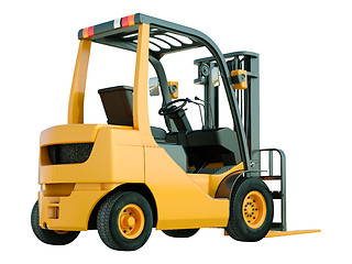 Image showing Forklift truck isolated