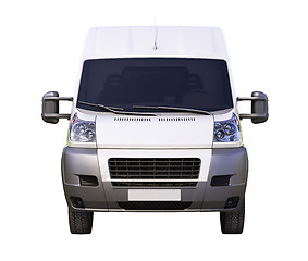 Image showing White commercial delivery van