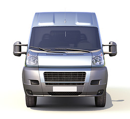 Image showing Blue commercial delivery van