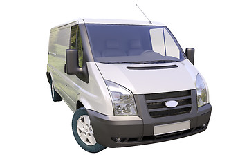 Image showing Commercial van isolated