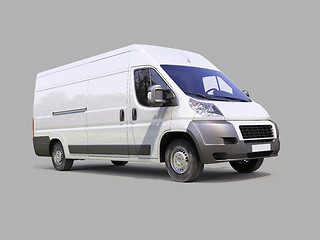 Image showing White commercial delivery van