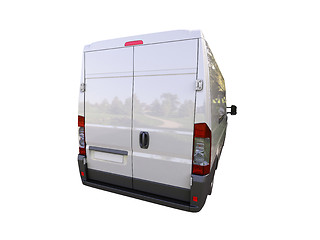 Image showing White commercial delivery van